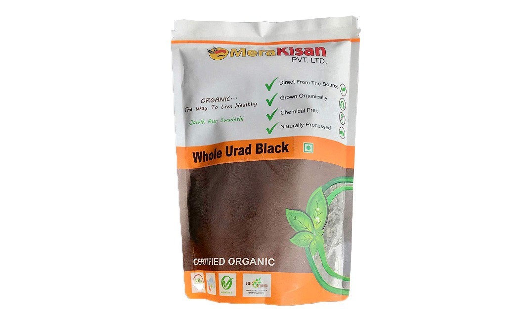 MeraKisan Organic Whole Urad Black    Pack  500 grams